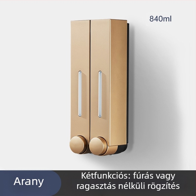 Fali ABS mosdó- és samponadagoló, kézi nyomó működés, modern minimalist stílus, fürdőszoba és konyha, British Hansha márka