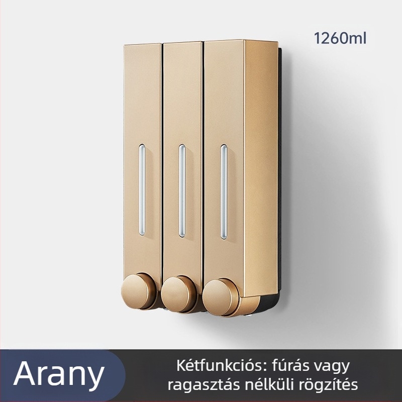 Fali ABS mosdó- és samponadagoló, kézi nyomó működés, modern minimalist stílus, fürdőszoba és konyha, British Hansha márka