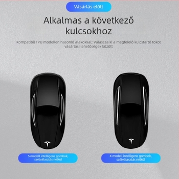 Tesla Model 3 kulcstartó tok — új verzió, védőhéj a távirányítóhoz és a kulcskártyához, cinkötvözet, magas minőségű stílus