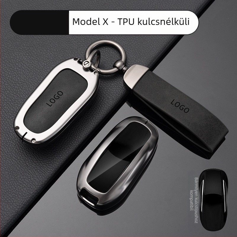 Tesla Model 3 kulcstartó tok — új verzió, védőhéj a távirányítóhoz és a kulcskártyához, cinkötvözet, magas minőségű stílus