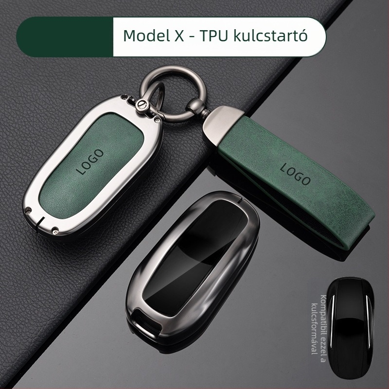 Tesla Model 3 kulcstartó tok — új verzió, védőhéj a távirányítóhoz és a kulcskártyához, cinkötvözet, magas minőségű stílus