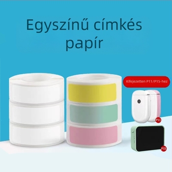 P11/P15 címkepapír címkenyomtatóhoz — termikus szintetikus papír, 75G, víz alapú ragasztó, vízálló és szakadásálló, kompatibilis a P11/P15-tel