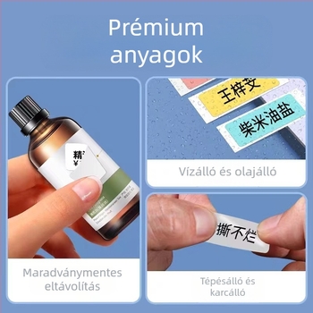 P11/P15 címkepapír címkenyomtatóhoz — termikus szintetikus papír, 75G, víz alapú ragasztó, vízálló és szakadásálló, kompatibilis a P11/P15-tel