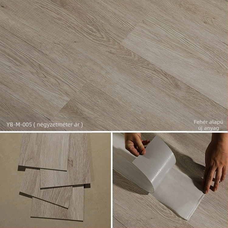 Öntapadó PVC padlóburkolat (LVT) fa mintázatú, 1,5 mm vastagságú, megerősített kopásállóság, modern minimalist stílus