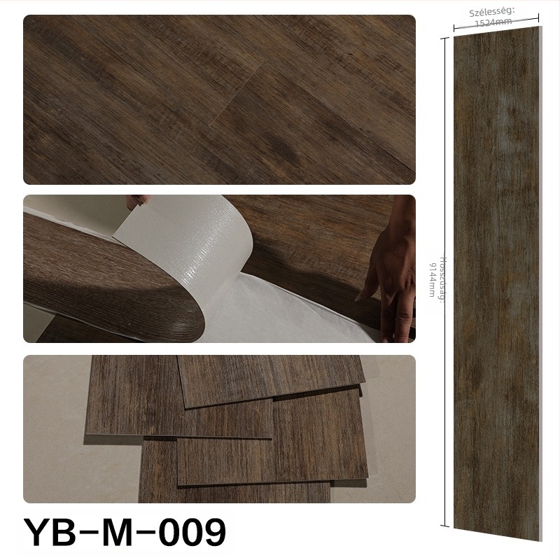 Öntapadó PVC padlóburkolat (LVT) fa mintázatú, 1,5 mm vastagságú, megerősített kopásállóság, modern minimalist stílus