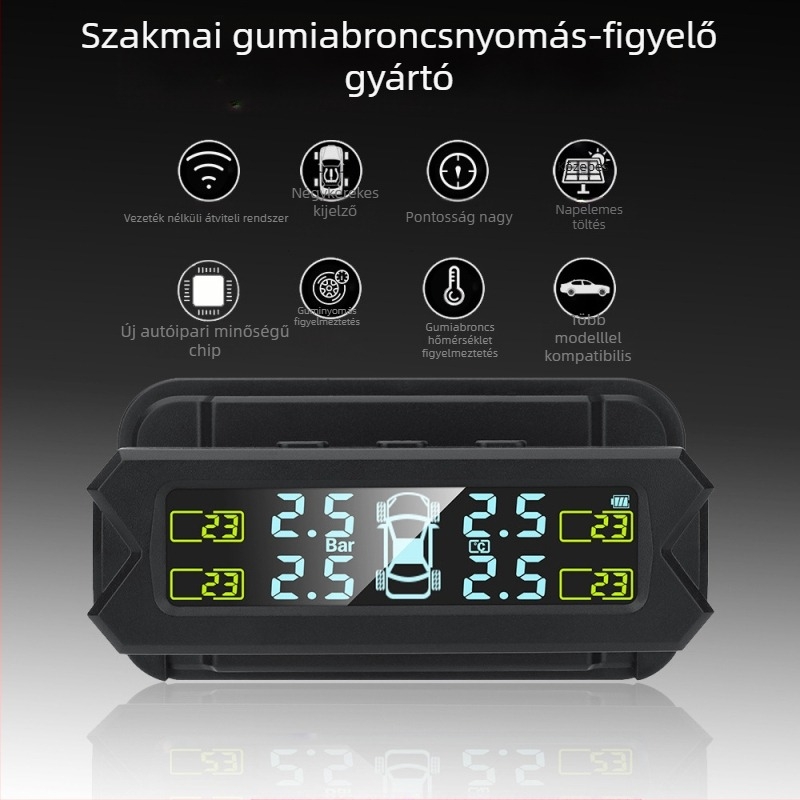 Che Shitong TPMS gumiabroncsnyomás-figyelő szenzor TY21-22 — 0-8 Bar, digitális kijelző, elektronikus mérő, mini formátum