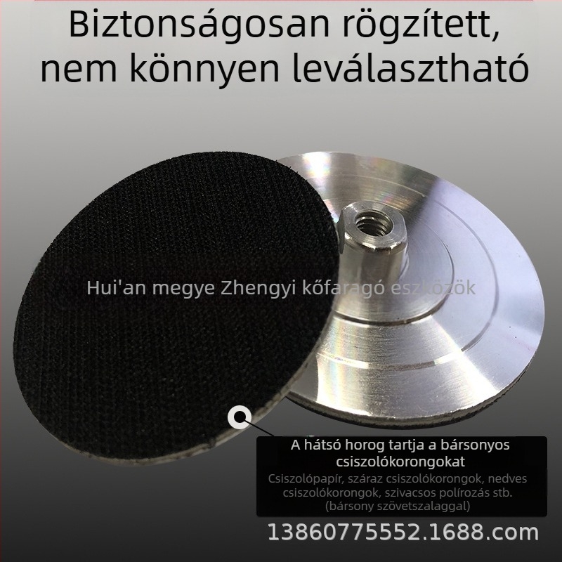 Vízalapú csiszolófej alumíniumötvözetből önragasztó csiszolókoronghoz
