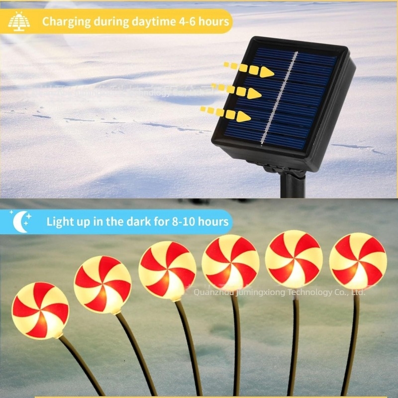 Napelemes LED-lollypop világítás kültéri kerthez, hatású villámfény, talpszerű földbe süllyeszthető