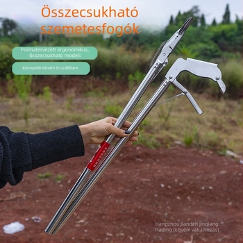 Műanyag teleszkópos hosszú nyeletű higiénikus fogóklipsz a vécé tisztításához