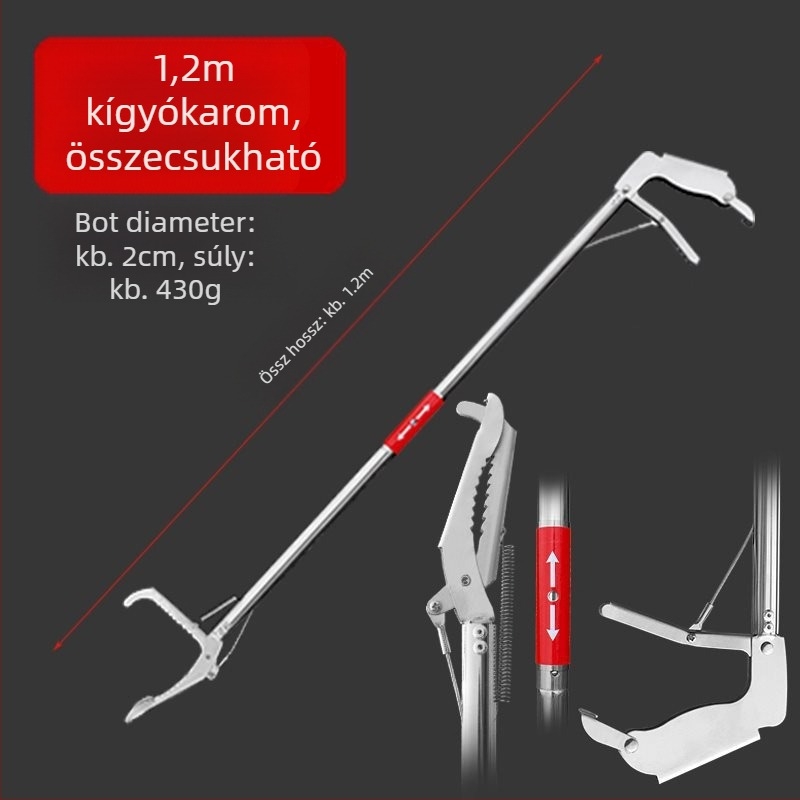 Műanyag teleszkópos hosszú nyeletű higiénikus fogóklipsz a vécé tisztításához