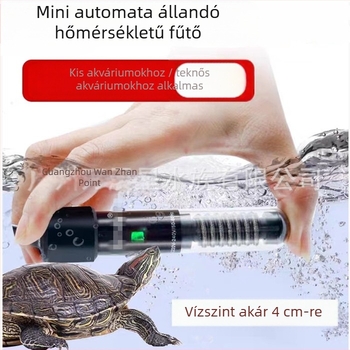 Automatikus állandó hőmérsékletű akváriumi fűtőpálca, üvegtesttel, 25–50W, 0,5 kg, Jingbang, alkalmas kis halas és teknősös akváriumokhoz