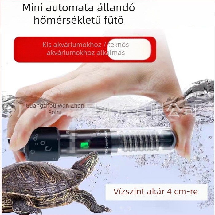Automatikus állandó hőmérsékletű akváriumi fűtőpálca, üvegtesttel, 25–50W, 0,5 kg, Jingbang, alkalmas kis halas és teknősös akváriumokhoz