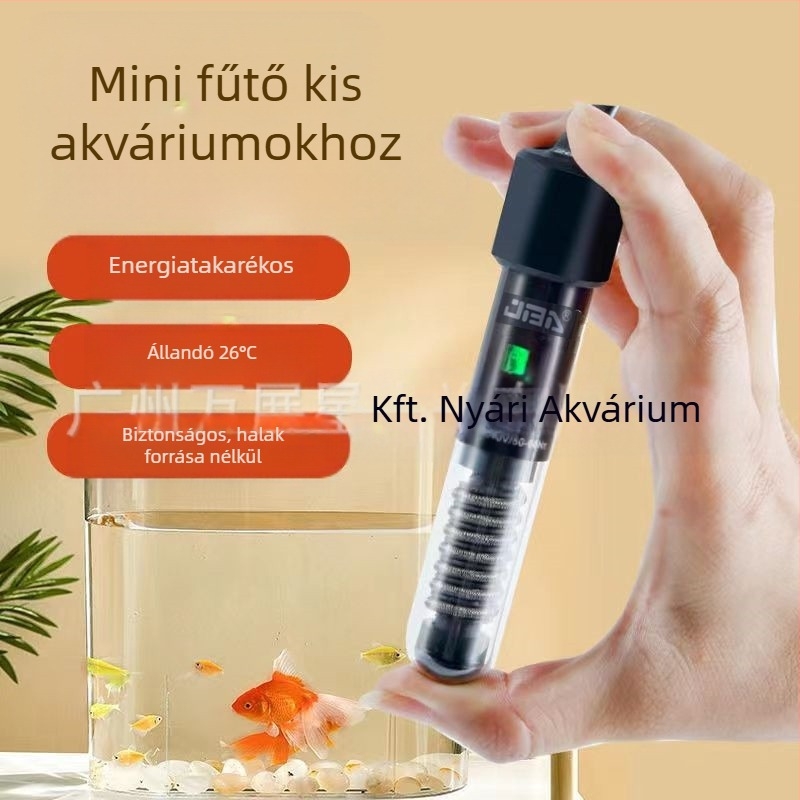 Automatikus állandó hőmérsékletű akváriumi fűtőpálca, üvegtesttel, 25–50W, 0,5 kg, Jingbang, alkalmas kis halas és teknősös akváriumokhoz
