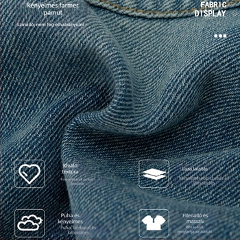 Gyerekeknek szóló denim Capri rövidnadrág, nyár 2025, középmagas derék, pamut-poliészter-újrahasznosított rostok keveréke, Capri hossz, 8 év feletti gyerekek számára