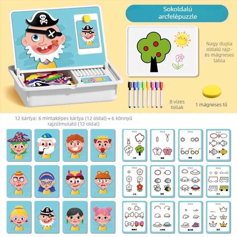 Interesting DIY Mágneses 3D Puzzle Blokkok Gyerekeknek 4–6 évesek