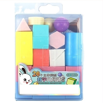 Általános iskolai geometriai taneszközök: műanyag geometriakocka modellek, 28 készlet dobozonként