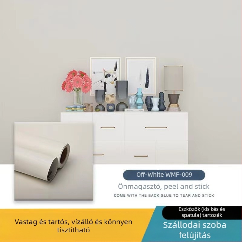 Öntapadó PVC falikép — vízálló és nedvességálló, egyszínű mintázat, egy darab, modern minimalist dekor a nappaliba, hálószobába és dolgozószobába