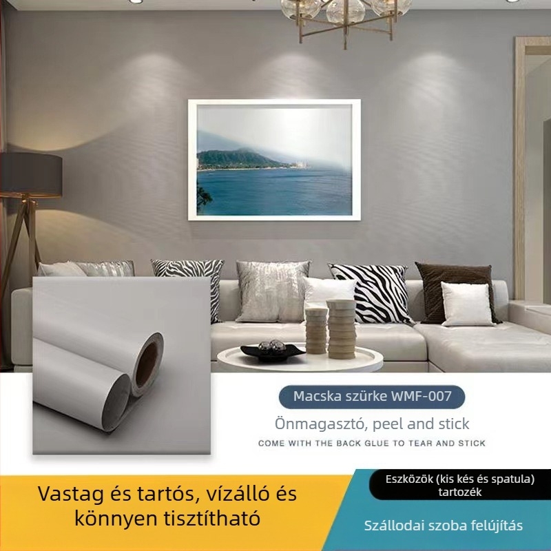 Öntapadó PVC falikép — vízálló és nedvességálló, egyszínű mintázat, egy darab, modern minimalist dekor a nappaliba, hálószobába és dolgozószobába