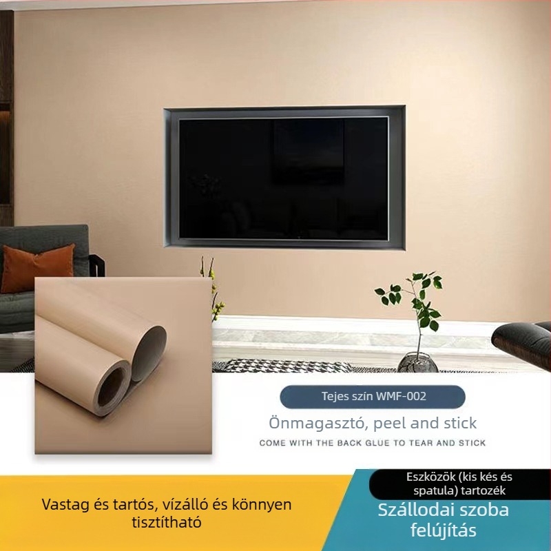 Öntapadó PVC falikép — vízálló és nedvességálló, egyszínű mintázat, egy darab, modern minimalist dekor a nappaliba, hálószobába és dolgozószobába