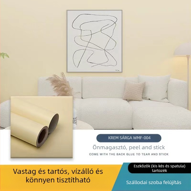 Öntapadó PVC falikép — vízálló és nedvességálló, egyszínű mintázat, egy darab, modern minimalist dekor a nappaliba, hálószobába és dolgozószobába