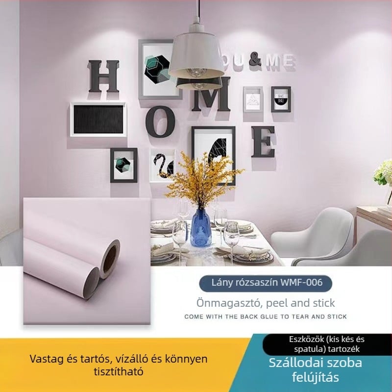 Öntapadó PVC falikép — vízálló és nedvességálló, egyszínű mintázat, egy darab, modern minimalist dekor a nappaliba, hálószobába és dolgozószobába