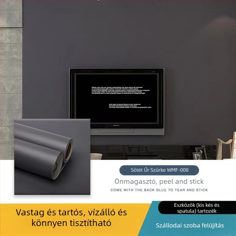 Öntapadó PVC falikép — vízálló és nedvességálló, egyszínű mintázat, egy darab, modern minimalist dekor a nappaliba, hálószobába és dolgozószobába