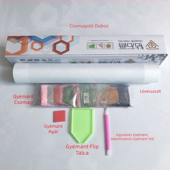 DIY 5D gyémántfestő készlet: kerek gyémántok, kerékpár táj, keresztszemes hímzés