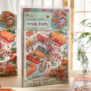 3D díszlet matricák ősi stílusban, palota DIY téma (Márka: Mr.paper; Ragasztó-e: Igen; Stílus: Nemzeti trend; Technika: Nyomtatás)