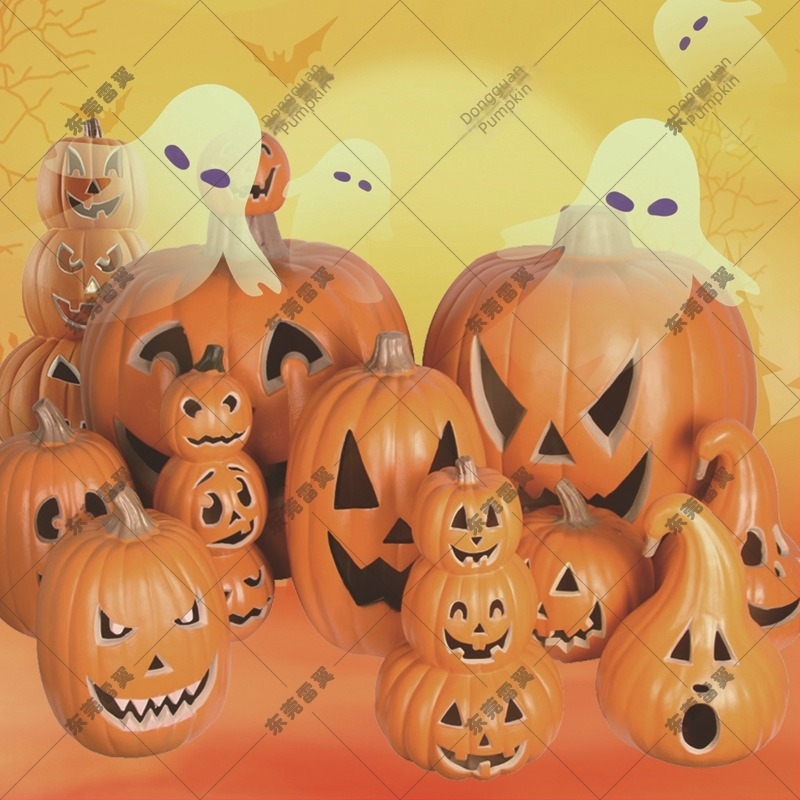 Fúvott műanyag koponyás tök lámpa Halloween és karácsony dekorációhoz