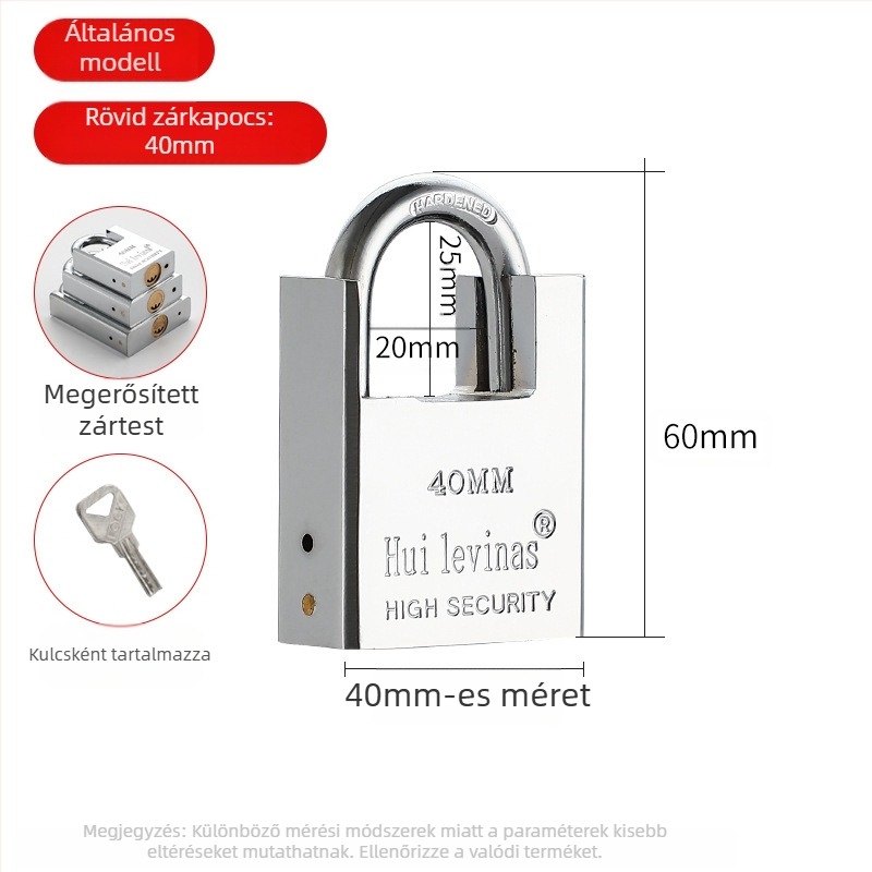 Flat Ring háztartási lakat, g-type modell, réz anyagú, kis ajtók tűzvédelmi célokra