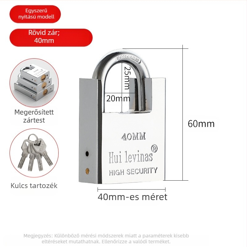 Flat Ring háztartási lakat, g-type modell, réz anyagú, kis ajtók tűzvédelmi célokra