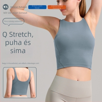 Női futó mellény – U-hát, Brushed Slim Fit, Spandex anyag, Xiaoxing anyag, Beépített melltartó párnák