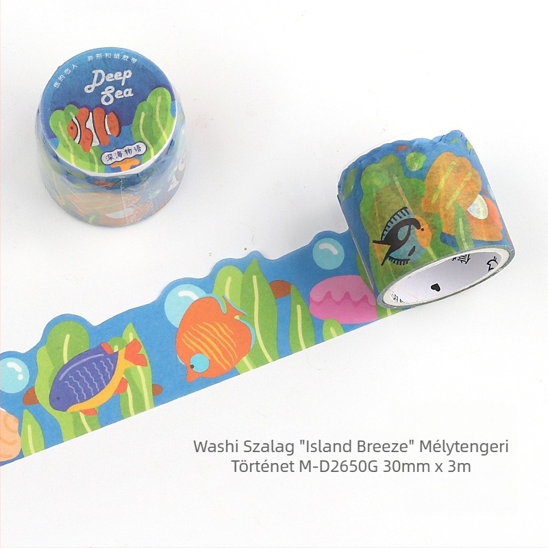 Letter of Lovers washi tape - Sea Breeze Island Drift sorozat, 3 m hosszú, 30 mm széles, 0,04 mm vastag