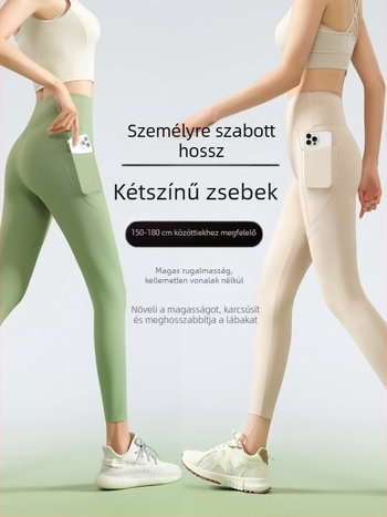 Női magas derekú jóga nadrág zsebekkel, cápa mintával, magas derekú, formázó fenék, rövidített kivitel, testhezálló