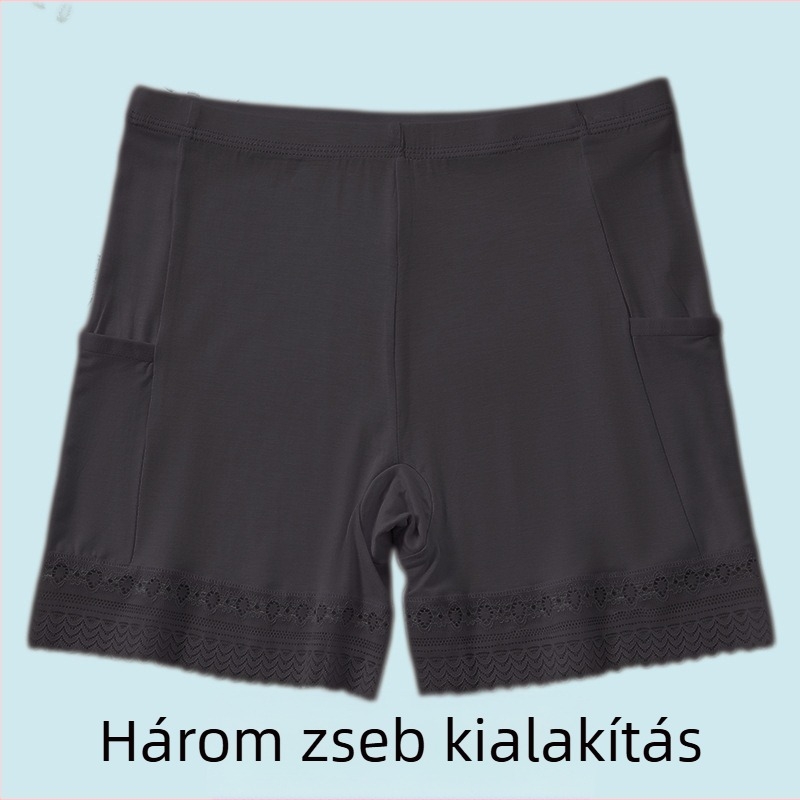 Női viszkóz csipkés biztonsági rövidnadrág középmagas derekú, pamut belső, gyors szárítás