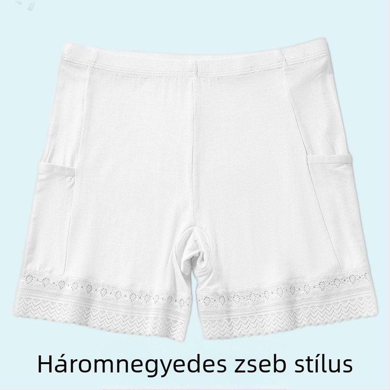 Női viszkóz csipkés biztonsági rövidnadrág középmagas derekú, pamut belső, gyors szárítás