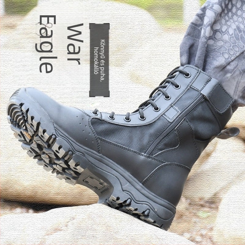 Jun Zhidu Magas szárú sivatagi bakancsok, poliészter, uniszex, taktikai túracipők