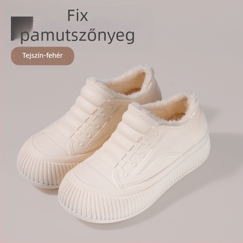 Női esőcsizmák - vízálló PVC felső rész, alacsony szár, slip-on, alacsony sarka 1–3 cm