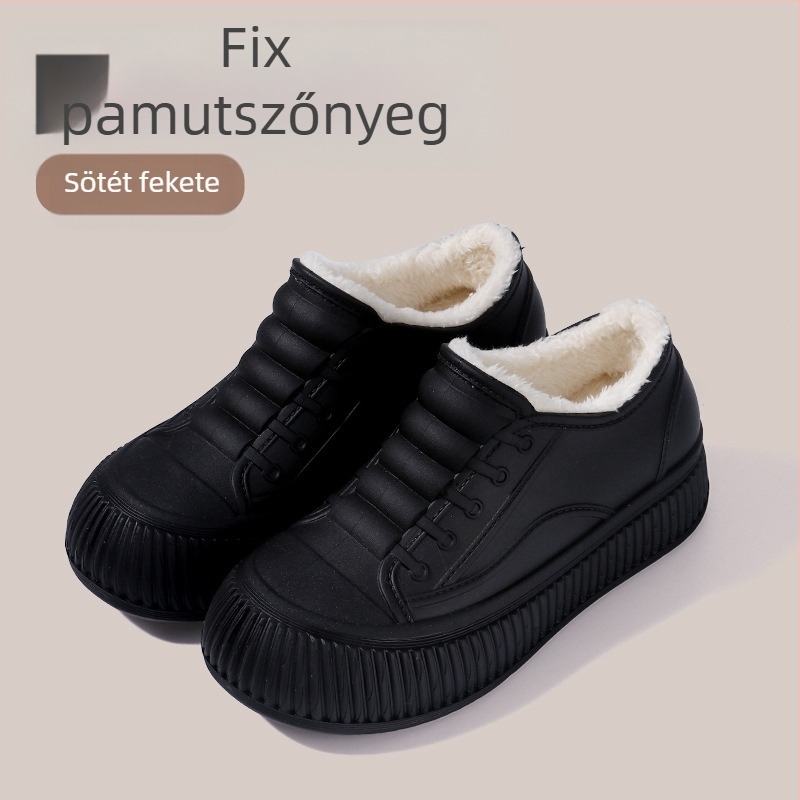 Női esőcsizmák - vízálló PVC felső rész, alacsony szár, slip-on, alacsony sarka 1–3 cm