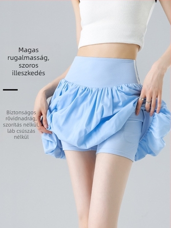 Magas derekú virágmotívumos szoknya golfhoz és teniszhez – elasztikus anyag, nyári viselet, 2025