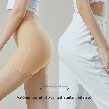Női magas derekú biztonsági rövidnadrág Ice Silk anyagból, kötött nylon 66,6%, Mulberry selyem ágyék‑bélés 5%, anti-expozíció