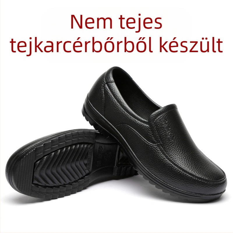 PVC felső részű esőcsizma, talpa marhacsonttal, alacsony szárú, vízálló, csúszásmentes