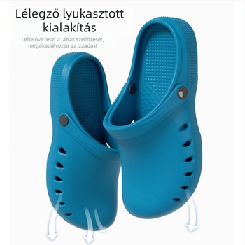 Férfi EVA szandálok, lélegzőek, csúszásmentesek, ívelt ujjformájú, lapos talp 3,5 cm felett, nyári casual