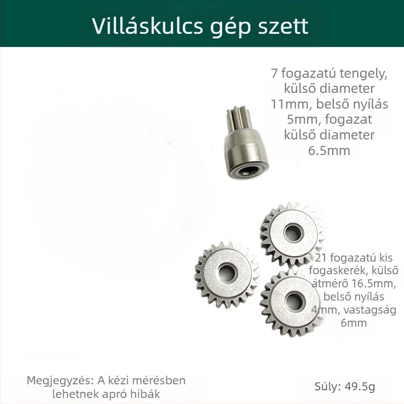 Dayi 2106 csillapítatlan lítium-elektronikus ütőfej készlet — műanyag középső burkolat, fogaskerékgyűrű és fogaskerék-készlet
