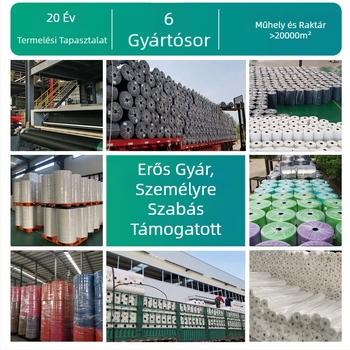 PP spunbond nemszőtt textil – 100% polipropilén, spunbond gyártási folyamat, GB szabvány, alkalmas orvosi és higiéniai anyagokra, belső réteg ruházathoz, háztartási textíliák és csomagolás