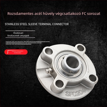 Ruisheng üléses gömbcsapágy, FC sorozat UCFC205, rozsdamentes acél, kerek forma
