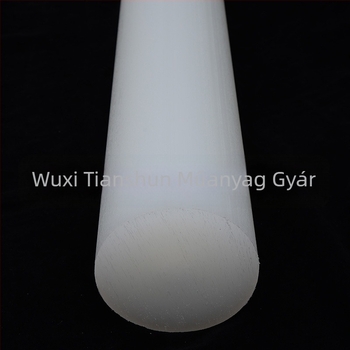 PP műanyag rúd kör keresztmetszettel, megmunkálásra csapágyakhoz, fogaskerekekhez és csőcsatlakozókhoz