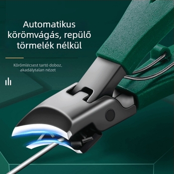 Körömvágó – nagy nyílású, ferde szájú, rozsdamentes acél, otthoni használatra, hordozható