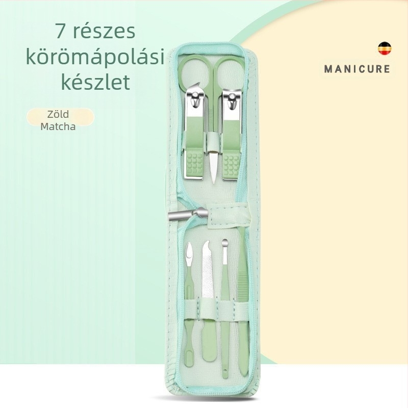 Zipzáras manikűr eszközkészlet, 35 darab, rozsdamentes acél, körömárok csipesz, többfunkciós csipesz