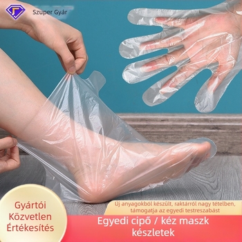 Egyszer használatos PE kéz- és lábmaszk fedél a bőrápoláshoz